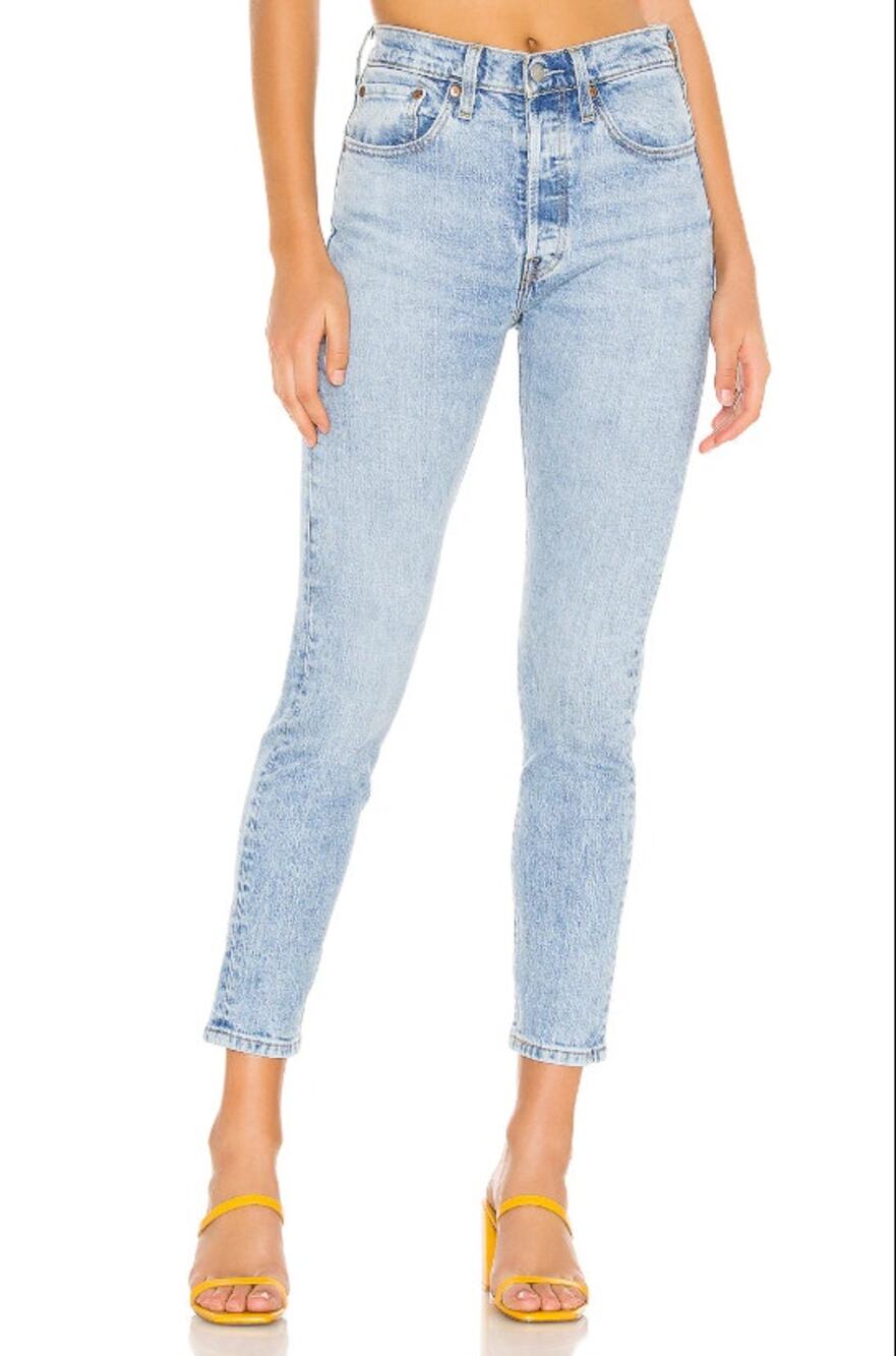 LEVI'S Women's 501 Skinny Jeans 25x28 US 0 Blue Tango Light 29502-0117 NWT